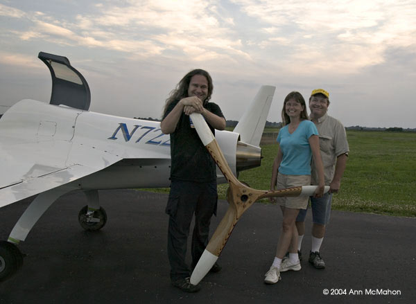 Greg, Valerie and Robert with new wall decoration